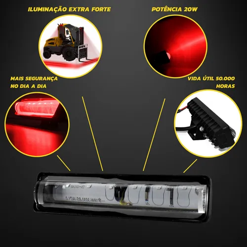 FAROL VERMELHO SINALIZADOR RED ZONE - Imagem 2