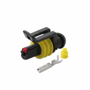 KIT CONECTOR SUPERSEAL FEMEA 1 VIA COM TERMINAIS E BORRACHA AMP 1.5