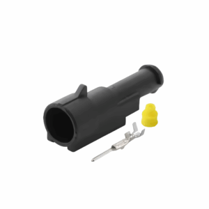 KIT CONECTOR SUPERSEAL MACHO 1 VIA COM TERMINAIS E BORRACHA AMP 1.5