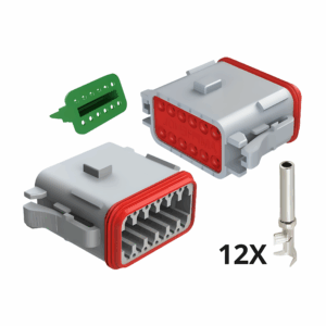 KIT CONECTOR DT 12 VIAS FEMEA COM TERMINAIS DEUTSCH