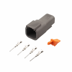 KIT CONECTOR DTM 4 VIAS MACHO COM TERMINAIS
