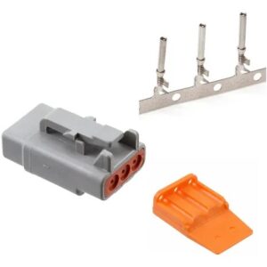 KIT CONECTOR DTM 3 VIAS FEMEA COM TERMINAIS