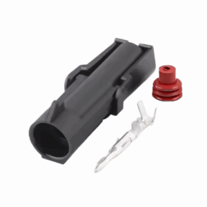 KIT CONECTOR DELPHI MACHO 1 VIA COM TERMINAIS E BORRACHA