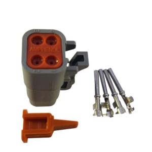 KIT CONECTOR DTM 4 VIAS FEMEA COM TERMINAIS
