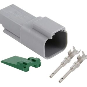 KIT CONECTOR DT 2 VIAS MACHO COM TERMINAIS DEUTSCH