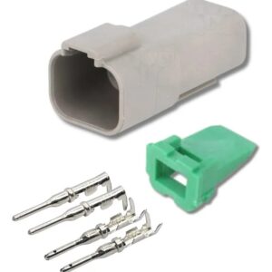 KIT CONECTOR DT 4 VIAS MACHO COM TERMINAIS DEUTSCH