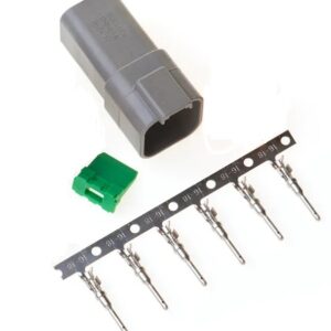 KIT CONECTOR DT 6 VIAS MACHO COM TERMINAIS DEUTSCH