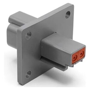 KIT CONECTOR DT COM FLANGE 2 VIAS MACHO COM TERMINAIS DEUTSCH