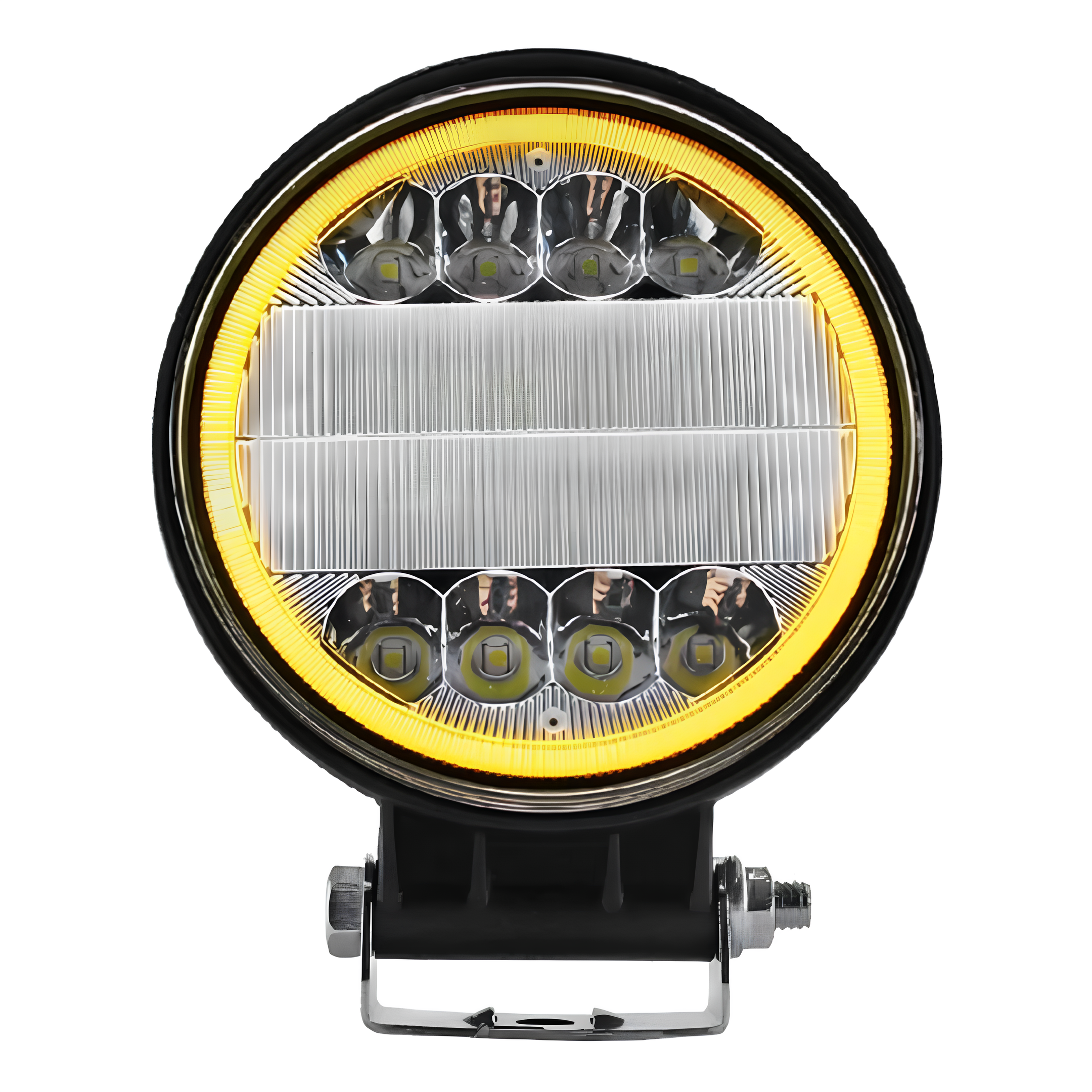 FAROL DE MILHA REDONDO 24 LED BIVOLT 72W C/SETA