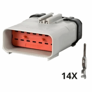 CONECTOR 14 VIAS CINZA MACHO AGRICOLA APEX