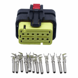 KIT CONECTOR 12 VIAS AMARELO TRATORES E MAQUINARIAS AGRICOLAS FEMEA