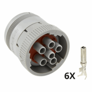 HD16-6-12S-B010 CINZA CONECTOR FEMEA 6 VIAS SERIE HD10 12AWG