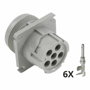 HD10-6-12P CINZA CONECTOR MACHO 6 VIAS SERIE HD10 CINZA 12AWG