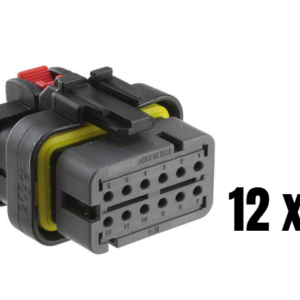 KIT CONECTOR 12 VIAS CINZA TRATORES E MAQUINARIAS AGRICOLAS FEMEA